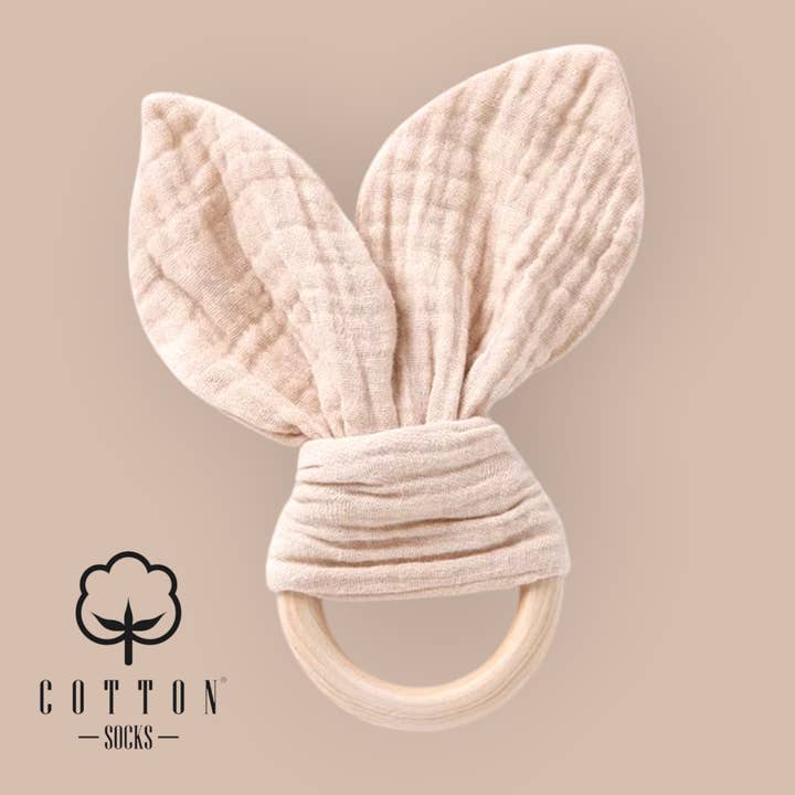 Cotton Socks - Wholesale Teether (Not Clip-On) - Baby - MC-04 Organic Cotton Muslin Teether 16 cm x 8 cm23