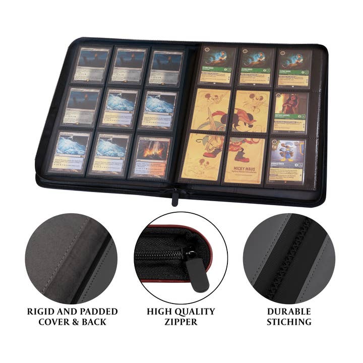 QMDirect - Wholesale Card Game - TCG Faux-Leather Trading Card Binder - Blue4