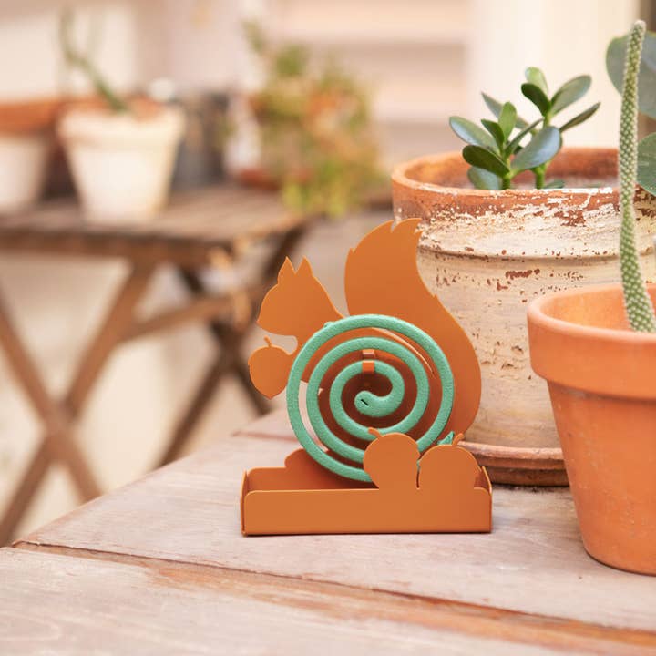 Balvi - Wholesale Outdoor Ornament/Decor - Mosquito spiral holder, Squirrel, brown, metal