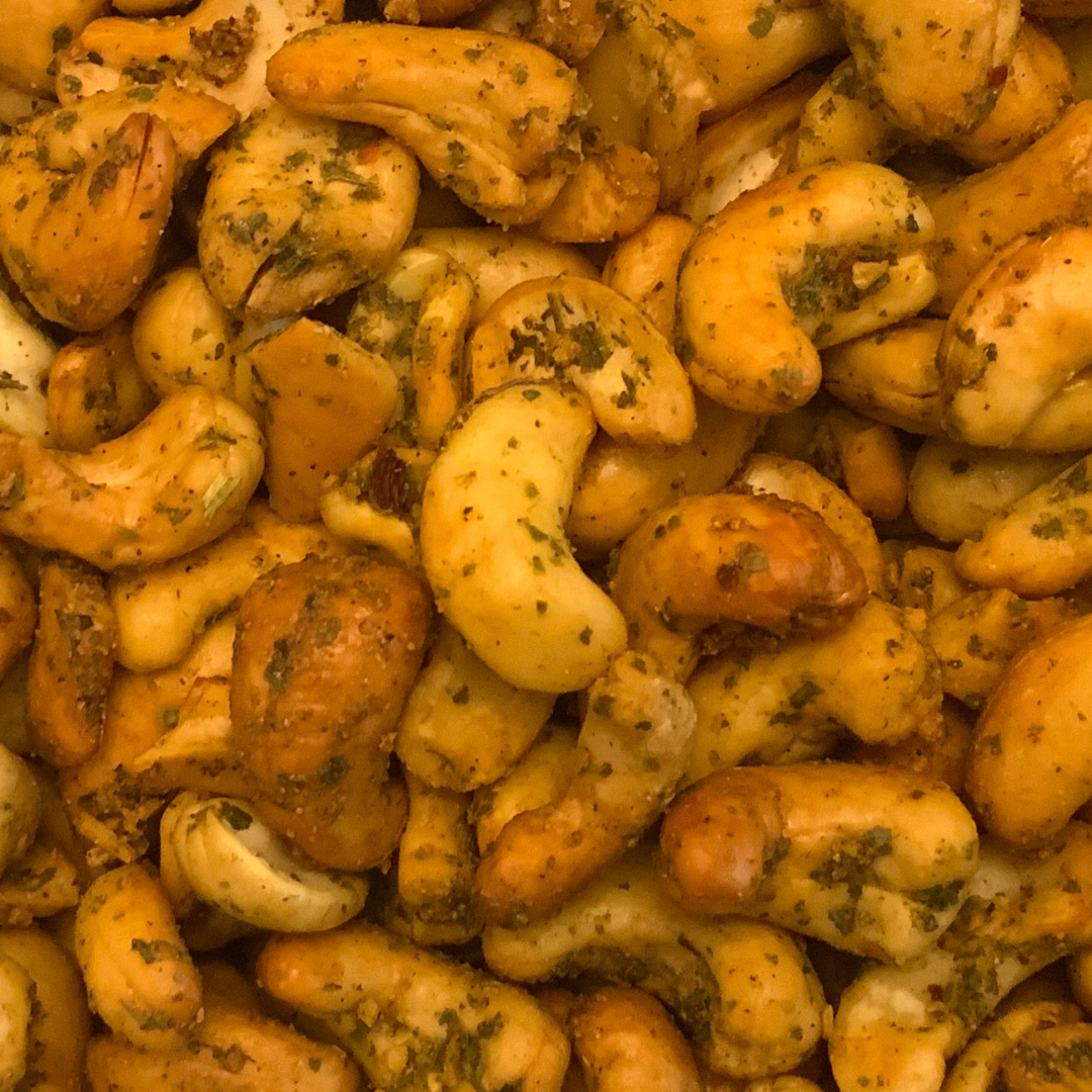 Captain Crazy’s Nuts and Fine Snacks - Wholesale Nuts - ROASTED CASHEWS Buttery Garlic, Lemon and Herb | Savory Nuts5