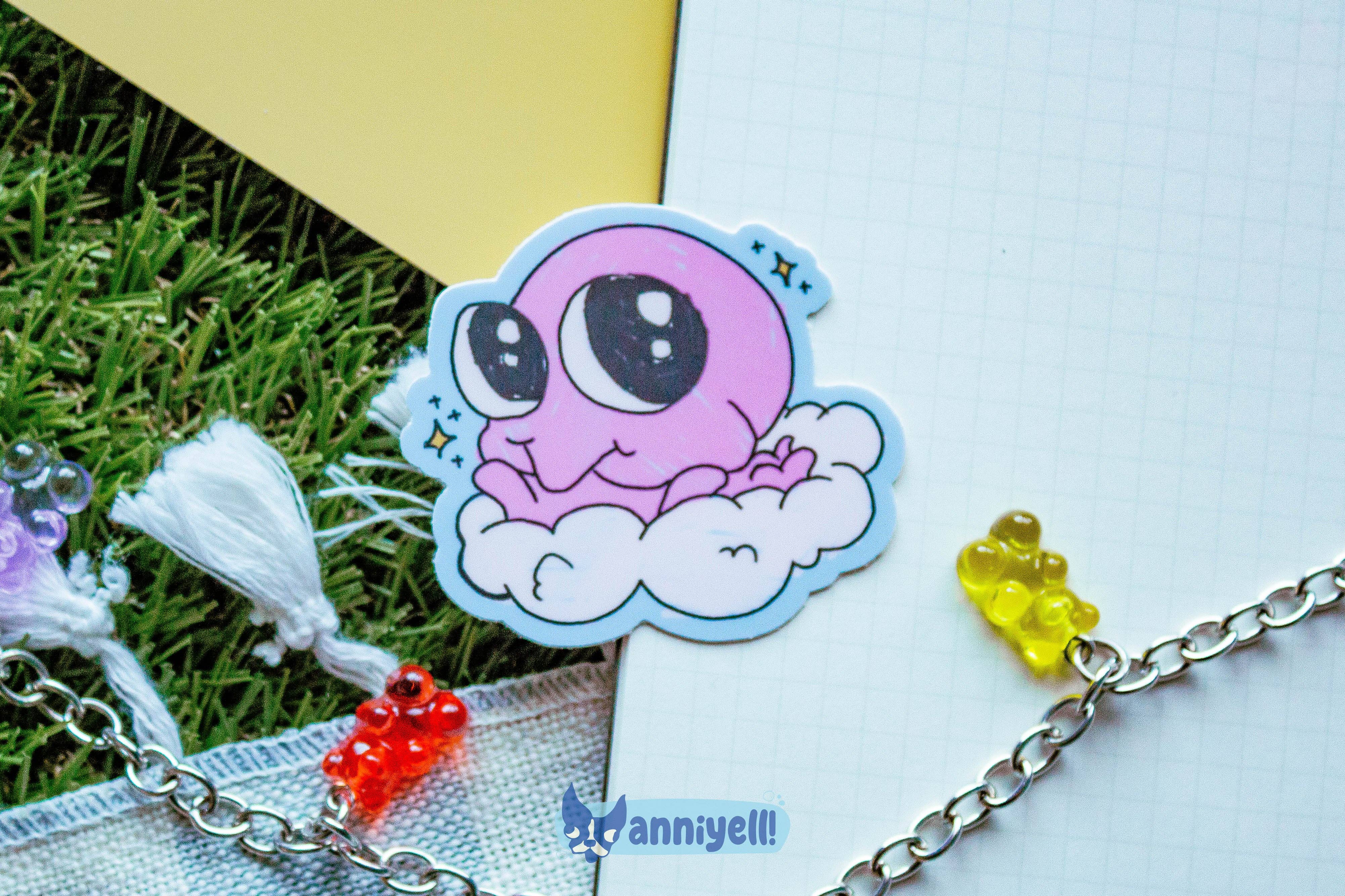 anniyell - Wholesale Sticker - Sticker met gestanste cloud grog
