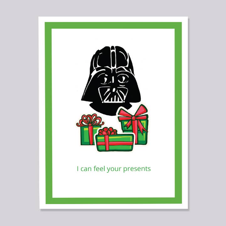 Carte de Noël Star Wars Dark Vador Presents pour la vente par Design Corner