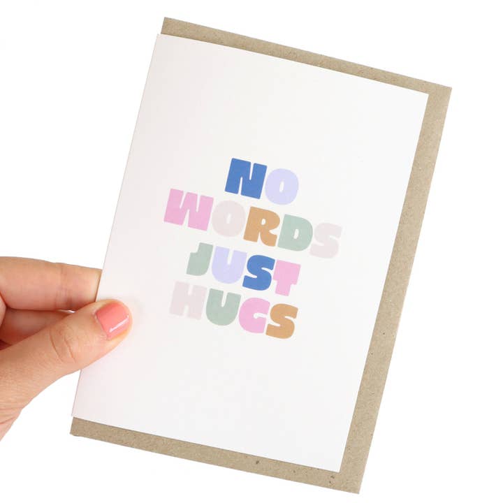No Words Just Hugs - Sympathy Greeting Card and other Purchase Wholesale sympathy cards. Free Returns & Net 60 Terms on Faire trending on Faire.