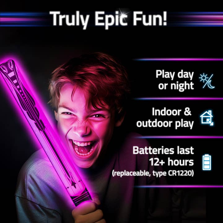 Starlux Games - Wholesale Light-up toy – Kids & baby - Glow Battle - A Glow in the Dark Ninja Toy & Sword Game5