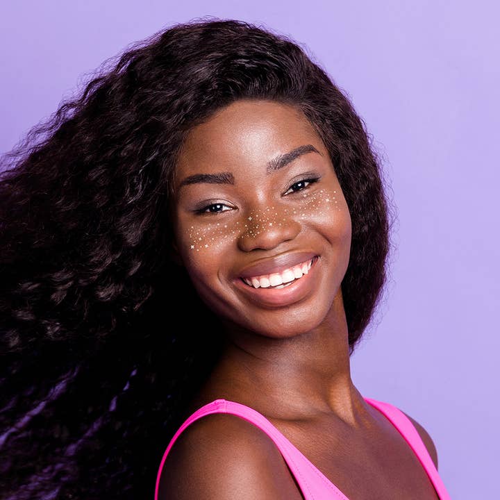 Flash Tattoos - Wholesale Temporary Tattoo - GALACTIC SILVER FACE FRECKLES metallic temporary tattoos1