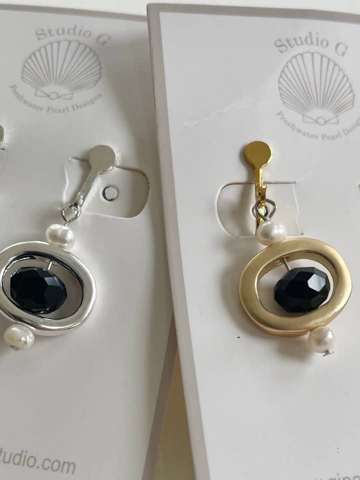 #57E-CLP Clip On Modern Earring for wholesale by Studio G