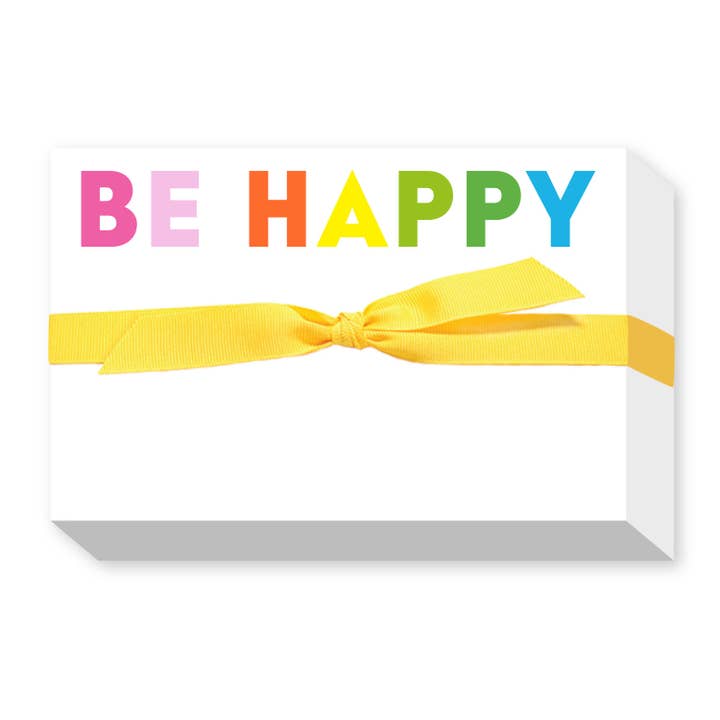 BE HAPPY BIG & BOLD NOTEPAD for wholesale by Donovan Designs