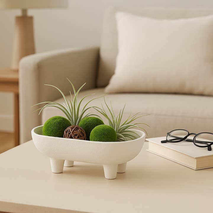 Sagebrook Home - Wholesale Decorative Plate/Dish/Bowl - Decorative Bowl - White Ceramic Rounded Rectangle, 10 in.1