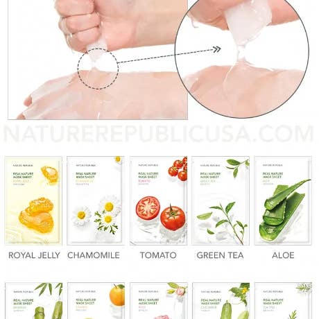 Best Beauty Group - Wholesale Skincare Face Mask - NATURE REPUBLIC Real Nature Face Sheet Mask4