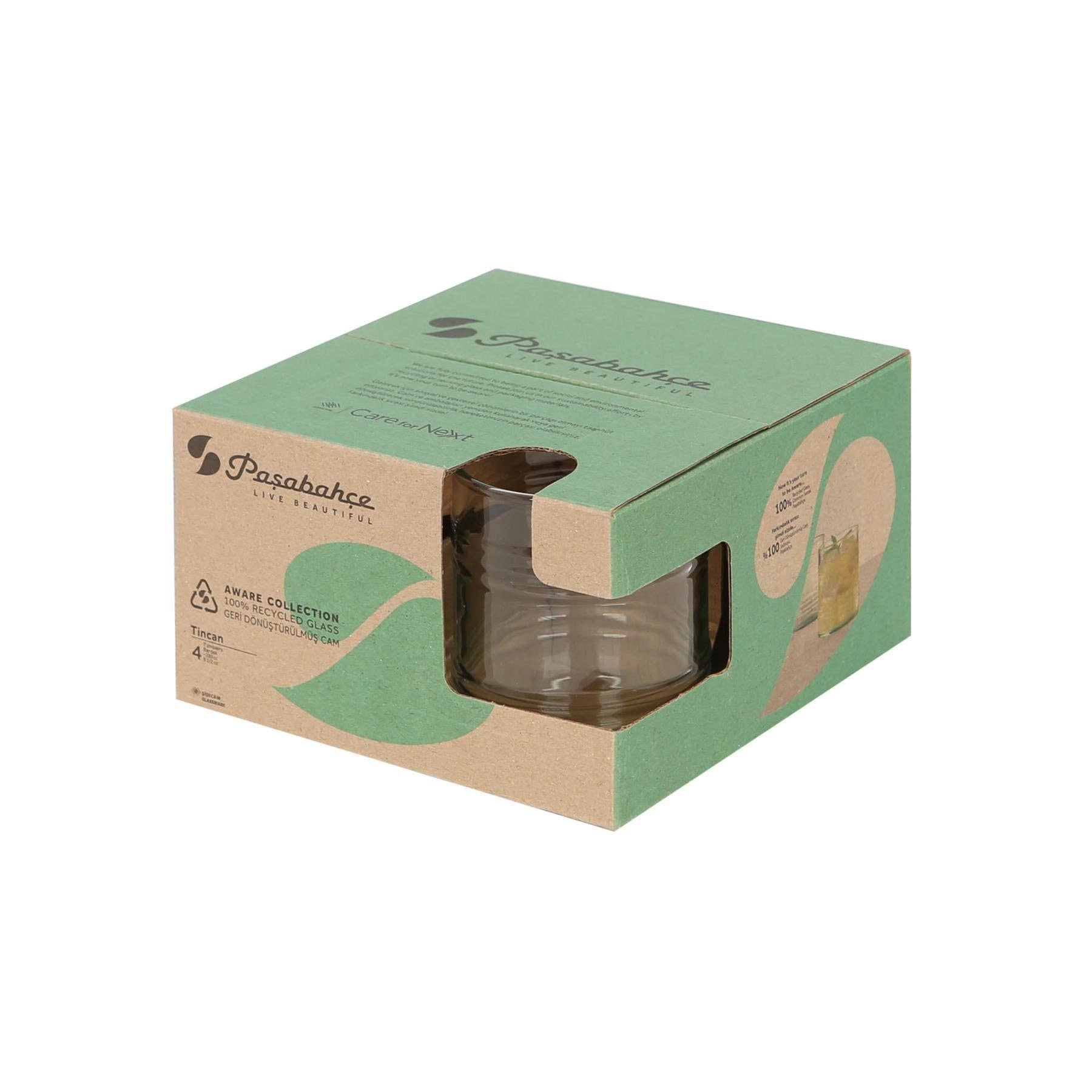 Rinkit Ltd - Wholesale Drinking Glass/Cup - 280ml Aware Tincan Recycled Glass Tumbler4