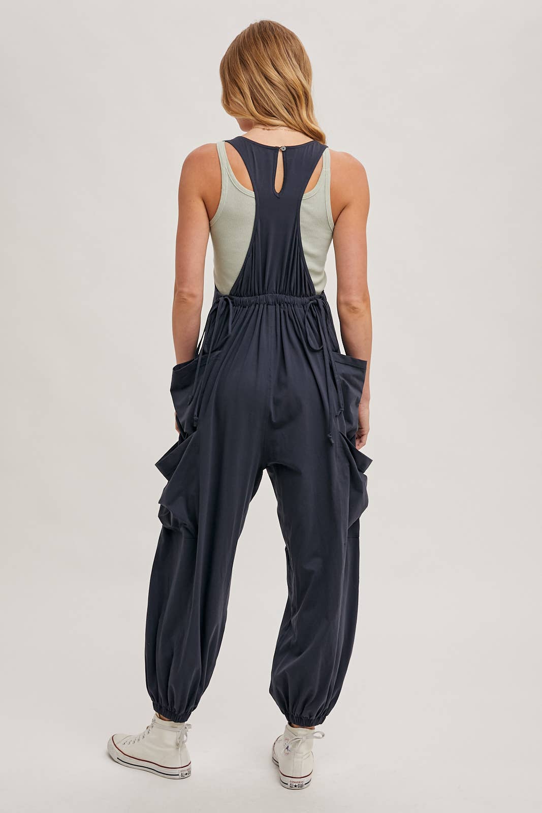 Bluivy - Wholesale Jumpsuit - Women's - RELAXED FIT BEGGY PANTS JUMPSUIT WITH POCKETS7