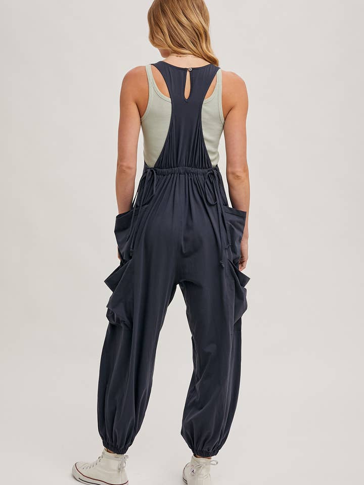 Bluivy - Wholesale Jumpsuit - Women's - RELAXED FIT BEGGY PANTS JUMPSUIT WITH POCKETS7