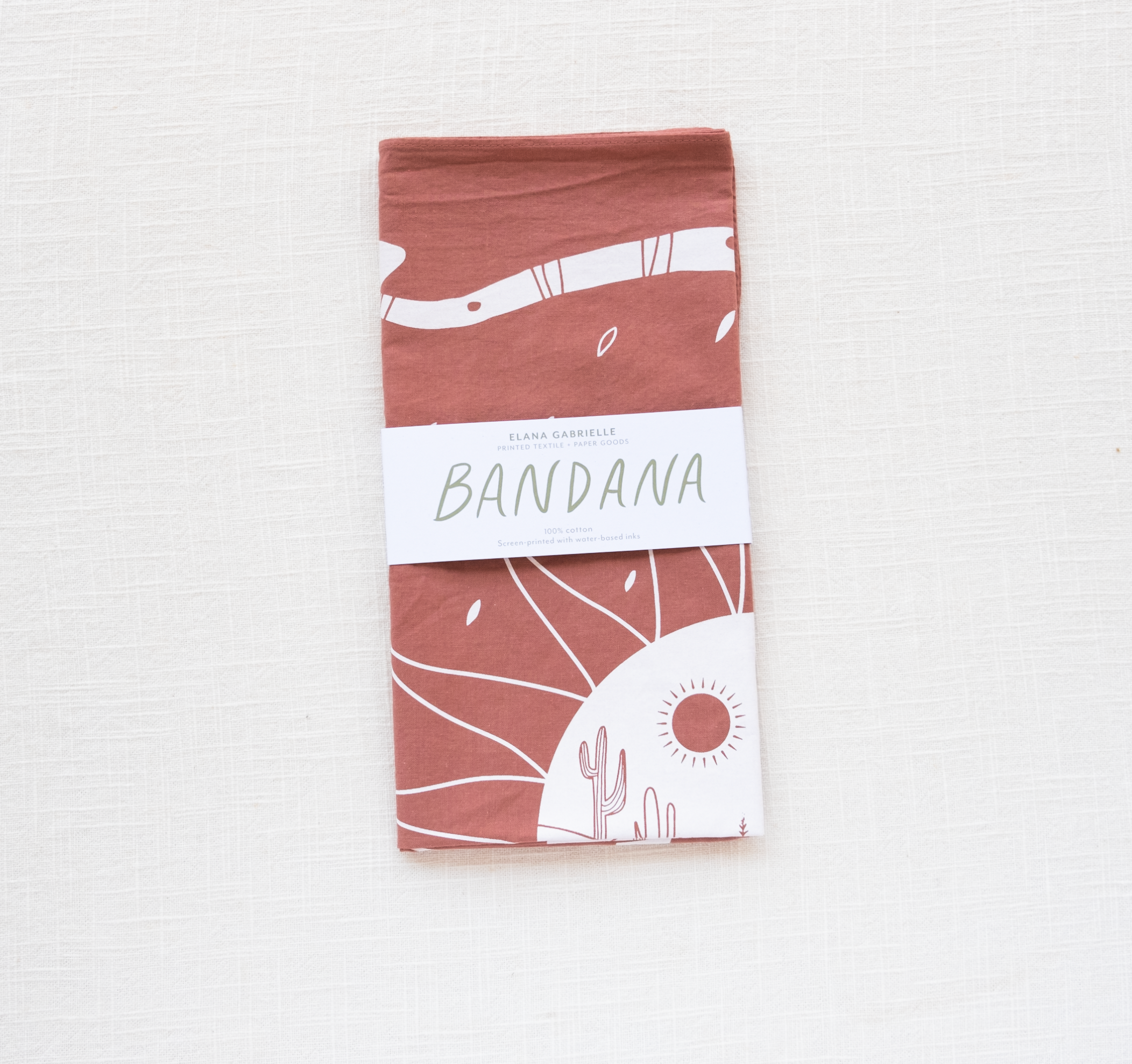 Elana Gabrielle - Wholesale Bandana - Unisex - Desert Bandana - Snake and Cactus Landscape, 100% Cotton10