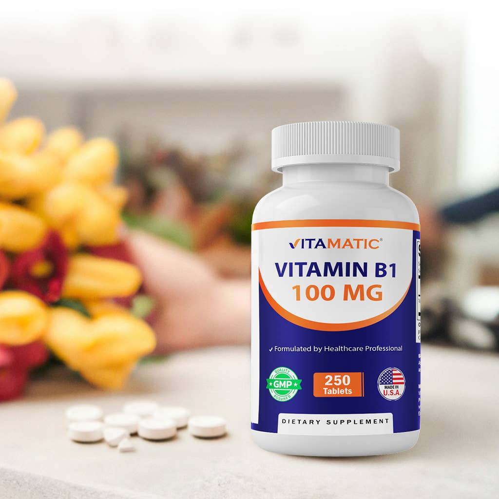 Vitamatic - Wholesale Oral Supplement/Vitamin - Vitamatic Vitamin B1 100mg | 250 Tablets4