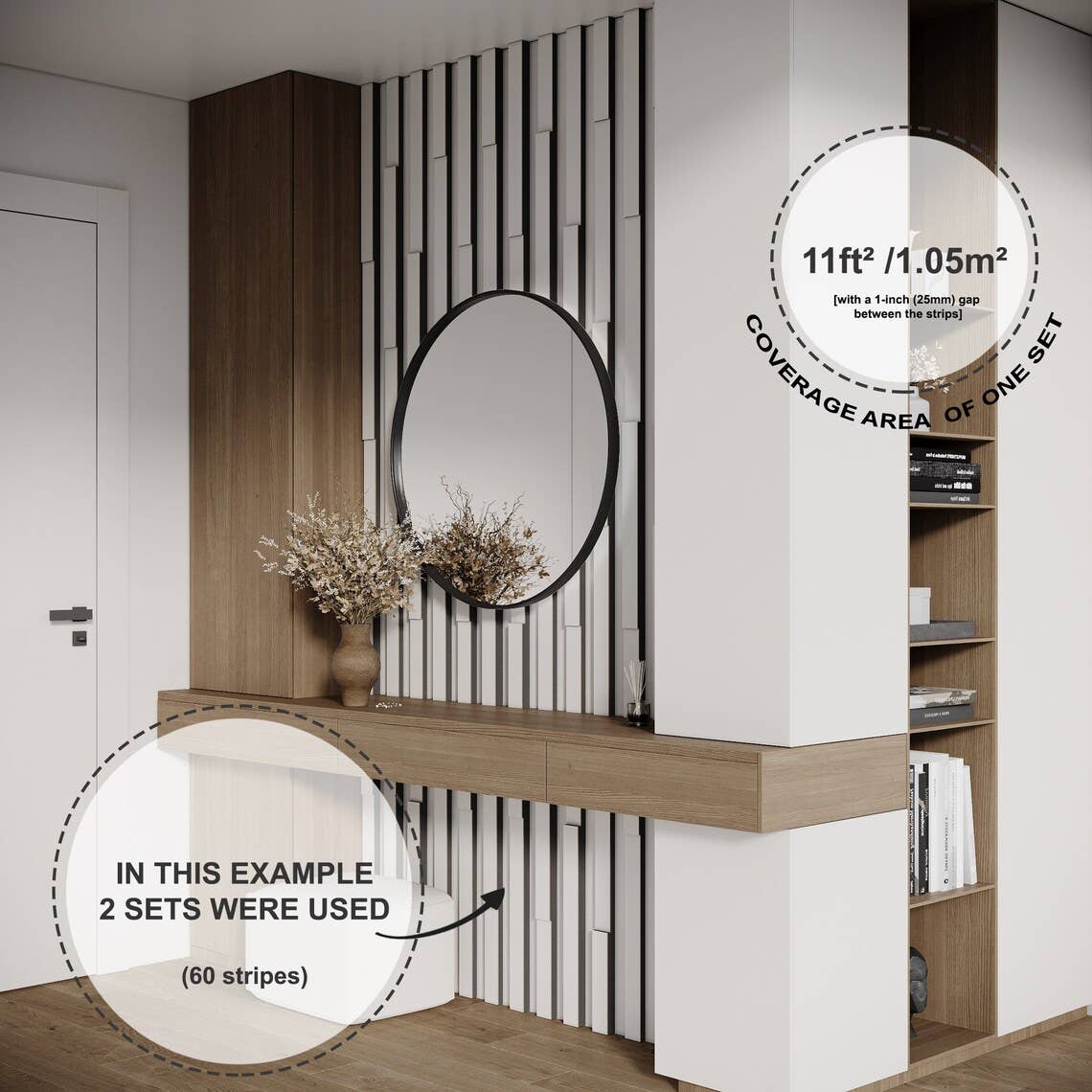 ATB-Sound sp. z o. o. - Wholesale Wall Accent - Acoustic Slat Wood Panels "Pluta-5" | 2" Strips | Wall Decor7