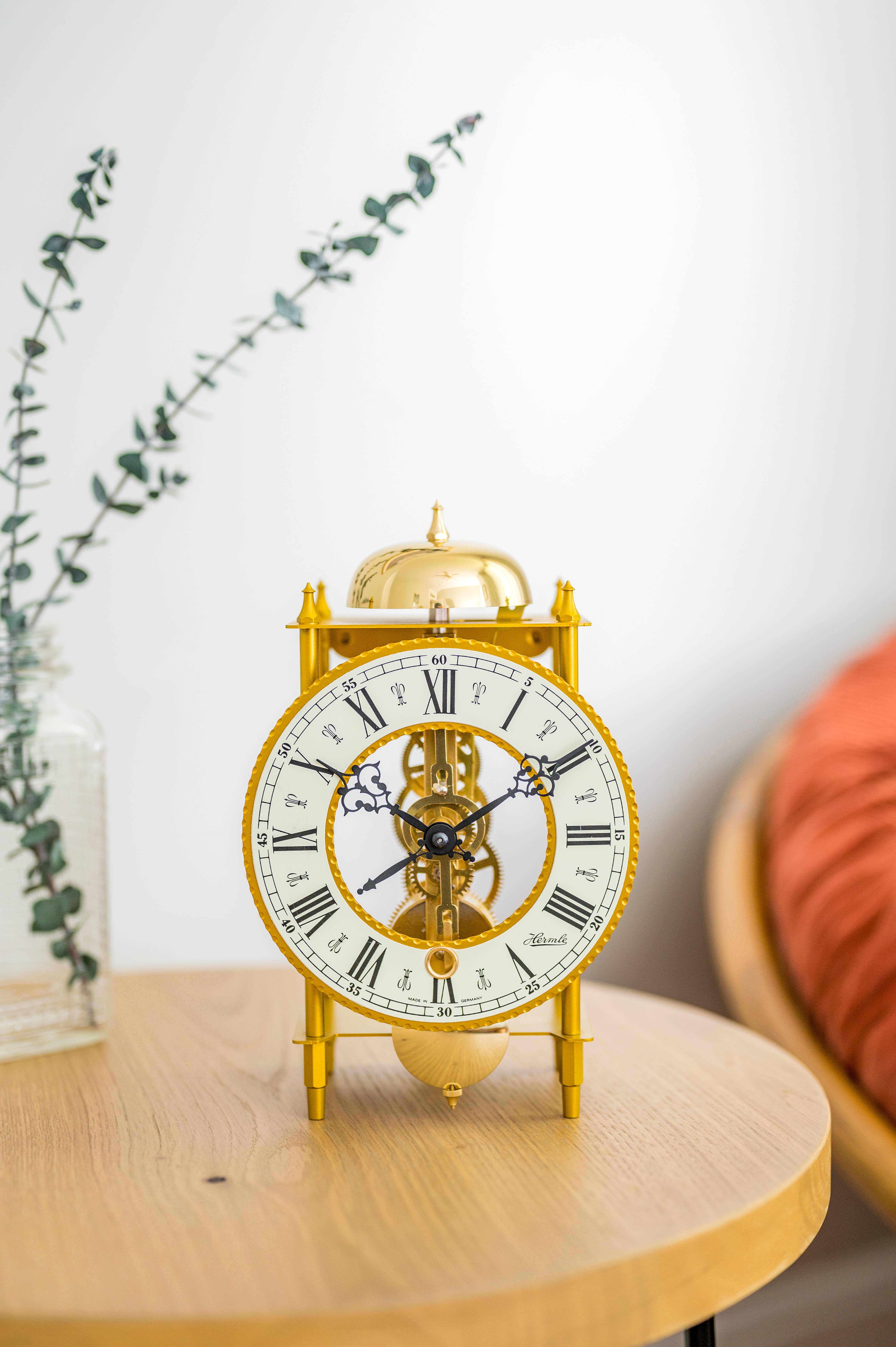Hermle - Wholesale Desk Clock - Lahr Gold-Tone Metal Case Desk Clock3