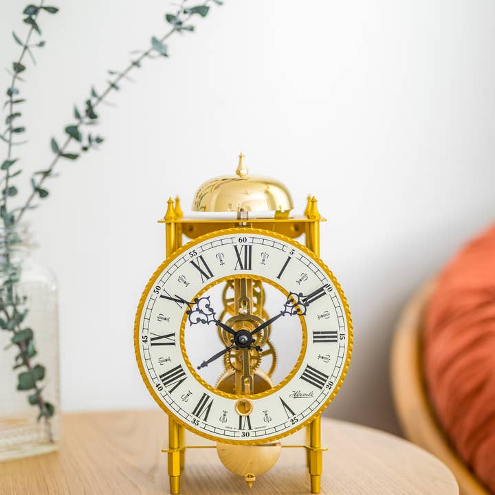 Hermle - Wholesale Desk Clock - Lahr Gold-Tone Metal Case Desk Clock3