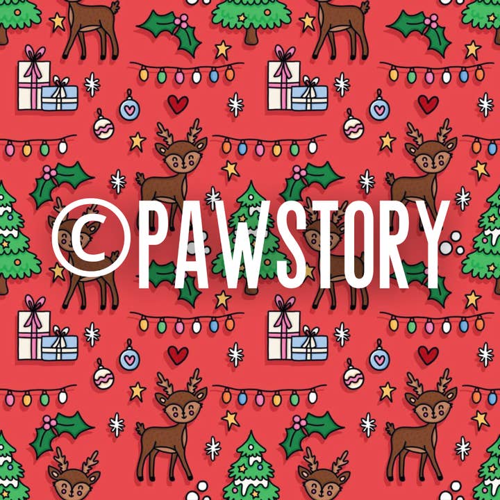PawStory - Wholesale Pet Bow Tie - Dog - PawStory Merry Reindeer Christmas bowtie