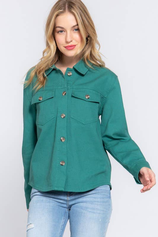 Vanilla Monkey – wholesale Skjortjacka/jackett – Dam – Bomullsjeansjacka med knappar6