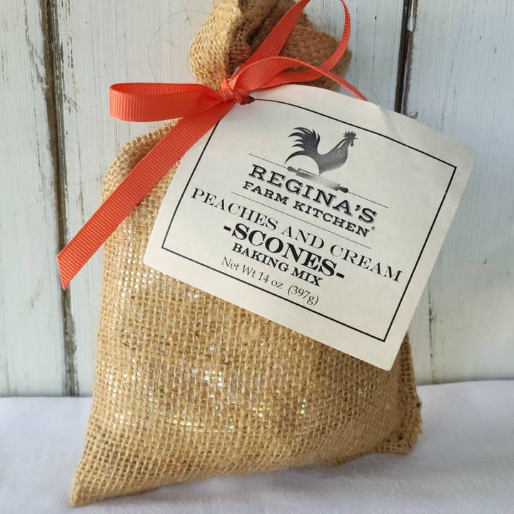 Peaches and Cream Scone Baking Mix for wholesale by Regina's Farm Kitchen, Artisan Fruit Spreads