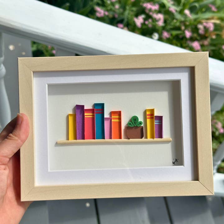 Unique 3D Paper Quill Design - Bookish Sustainable Home Art for wholesale by Craftify Mom