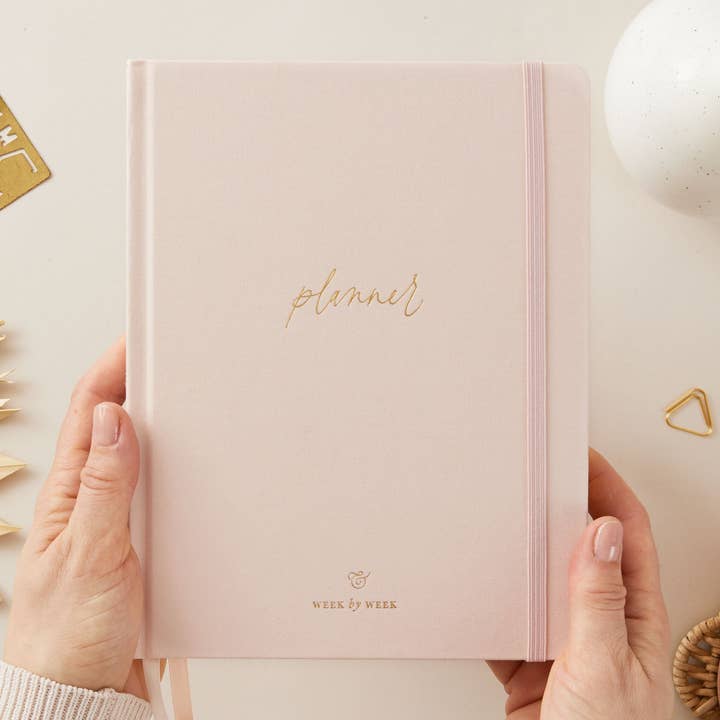 Undated Weekly Planner - Blush (Cloth) - diary gift for her for wholesale by Blush And Gold
