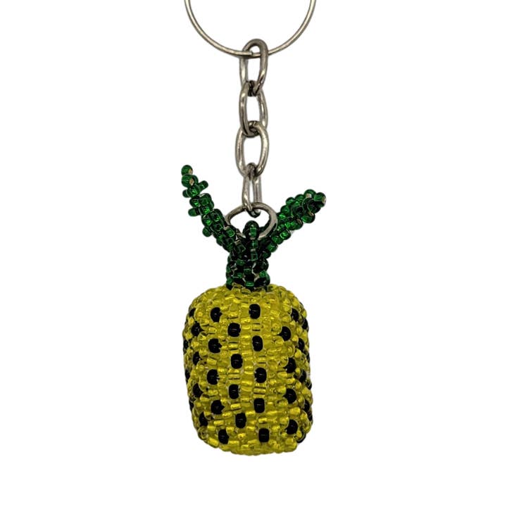 Unique Batik Fair Trade - Wholesale Keychain – Unisex - Pineapple Beaded Keychain3