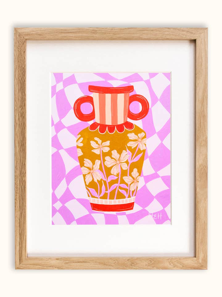 "Ice Cream + Chocolate Sauce" — Giclée Print for wholesale by Grown Wild Paper Co.