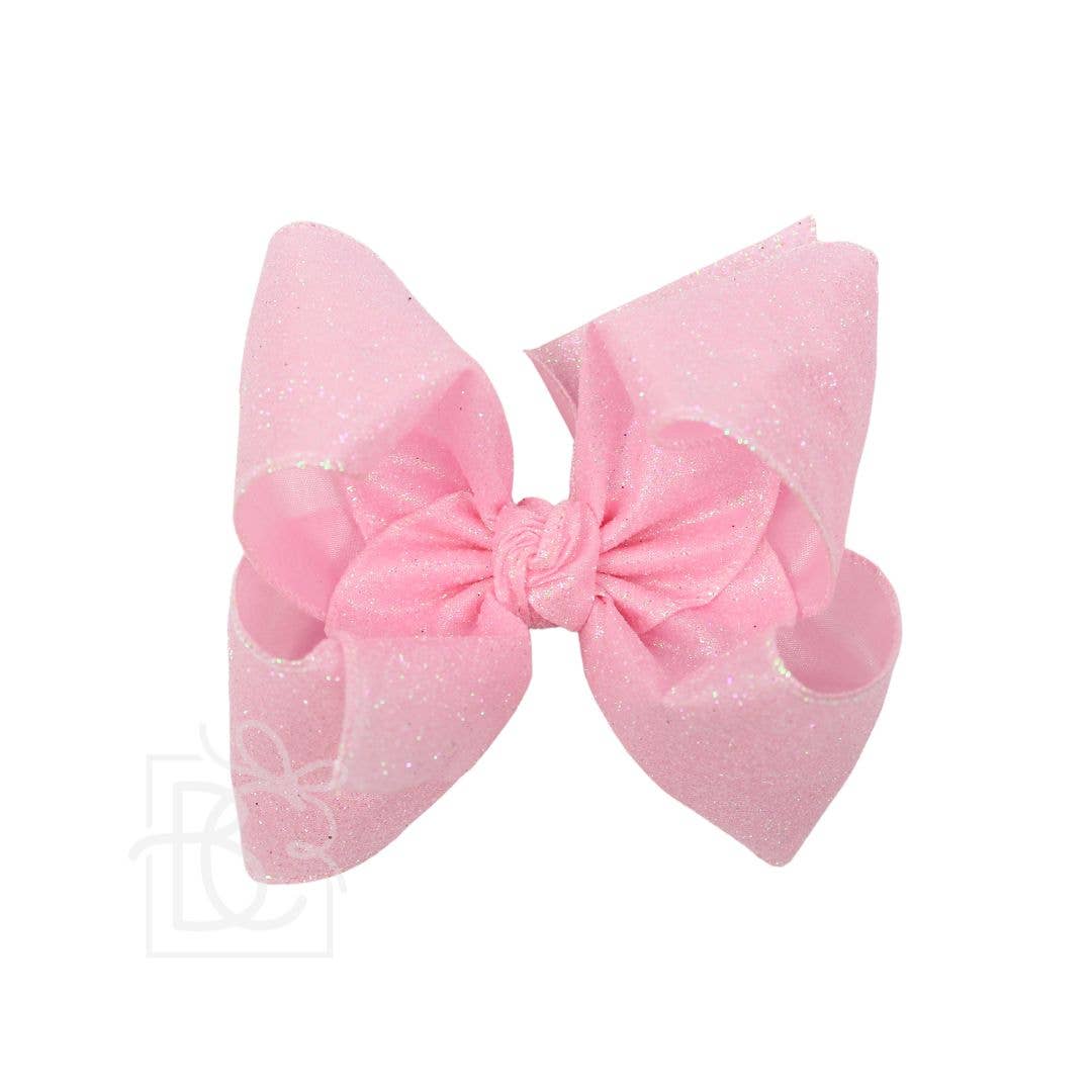 Beyond Creations, LLC - Wholesale Hair Bow - Kids - GLITTER METALLIC BOW ON CLIP65