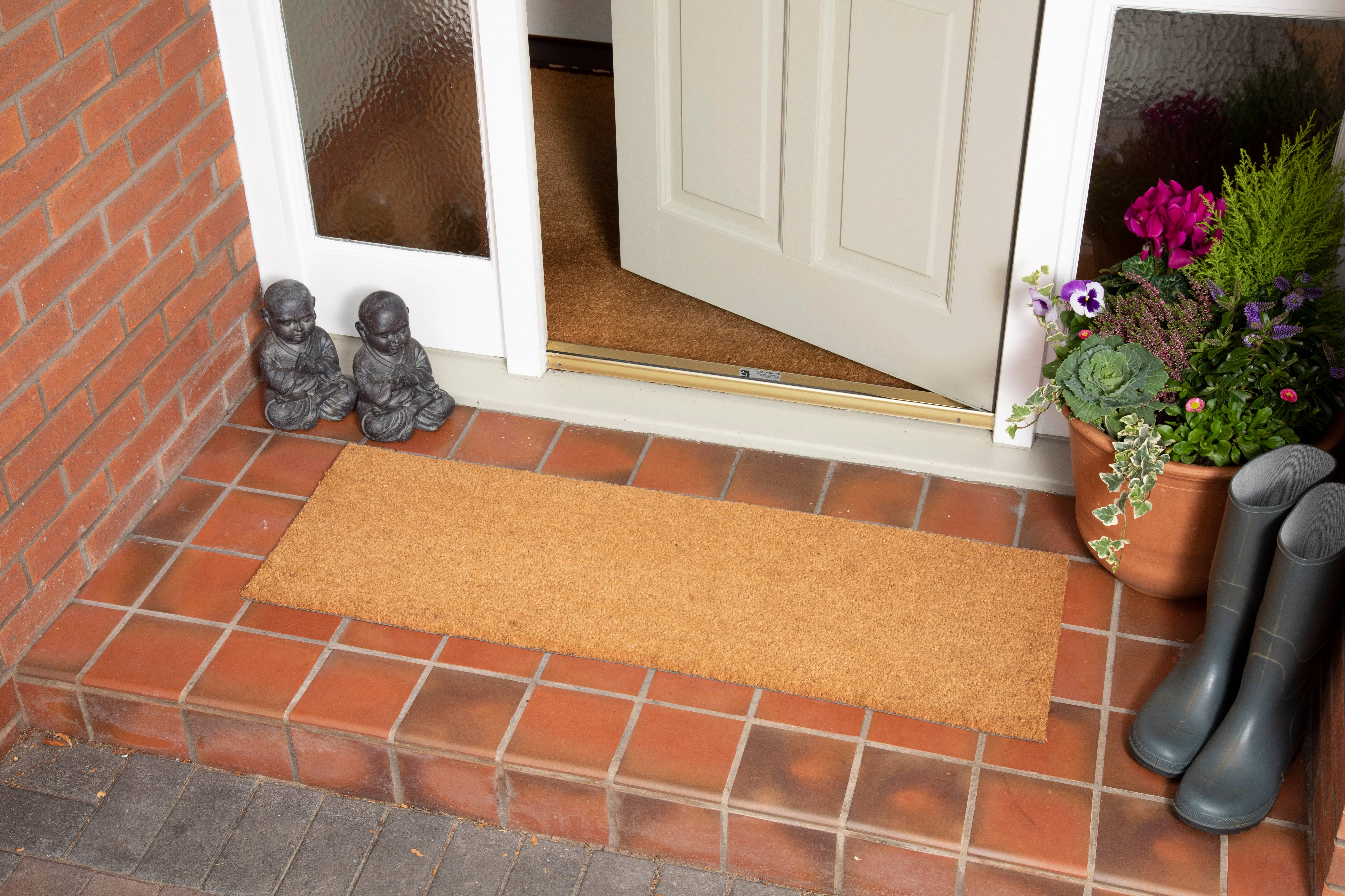 Esselle Limited – wholesale Door mat – Astley Plain RectangleNatural Non-Slip PVC Backing0