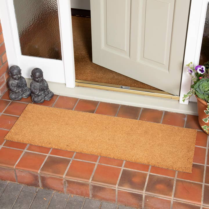 Esselle Limited – Großhandel Fußmatte – Astley einfarbig rechteckig, natürliche, rutschfeste PVC-Rückseite