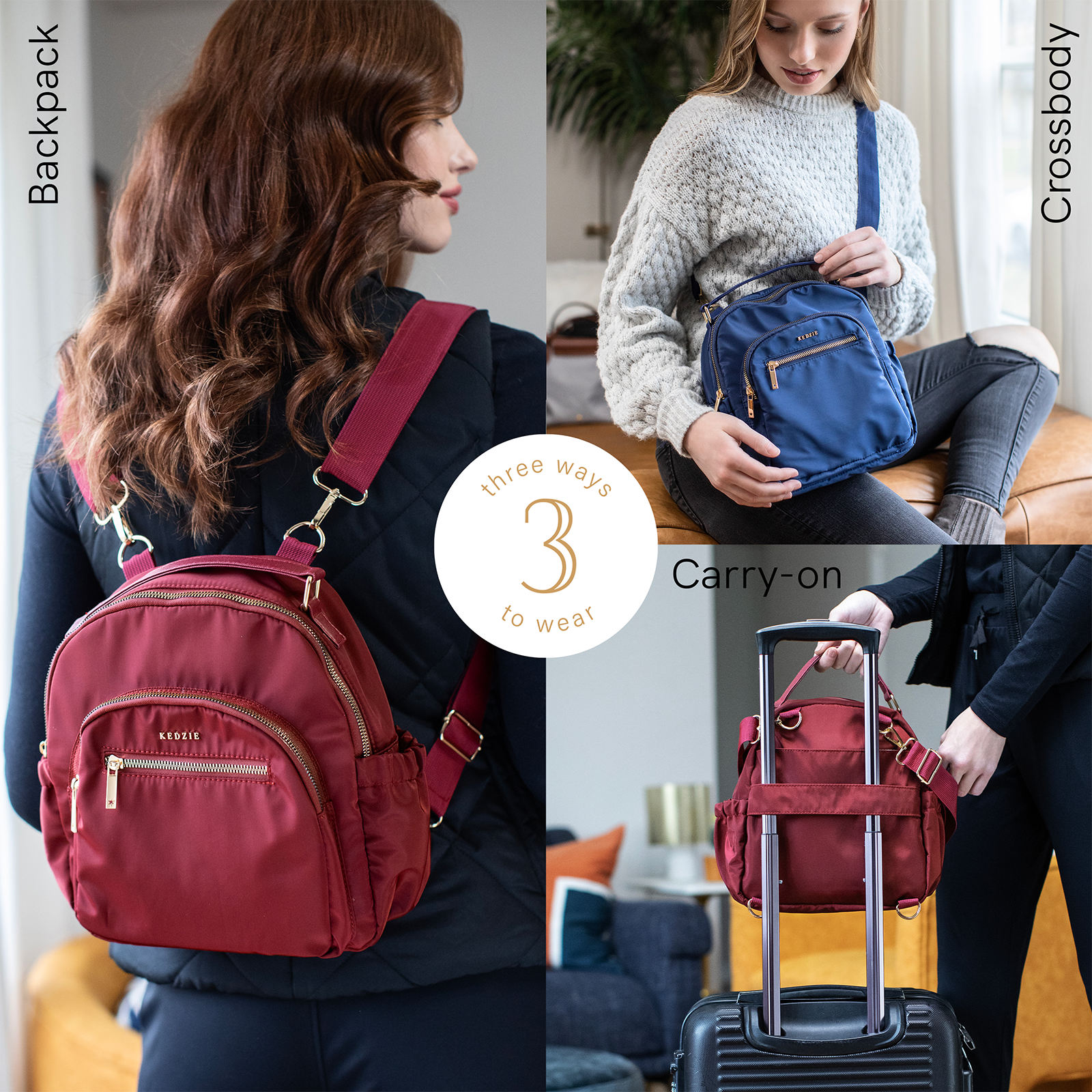 DM Merchandising - Wholesale Backpack - Women's - Kedzie Aire Convertible Backpack Open Stock8