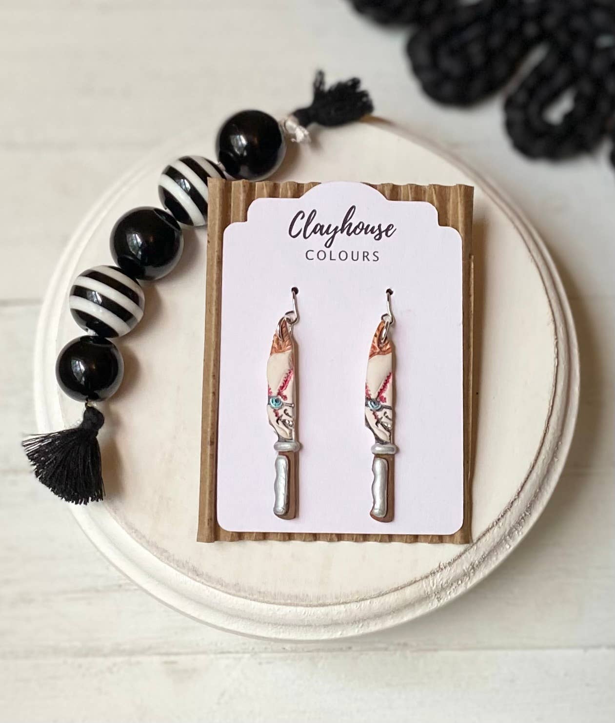 Clayhouse Colours - Wholesale Dangle Earrings - Scary Season Clay Earrings | Halloween Earrings5