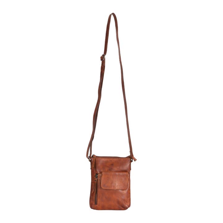 Leather Shoulder Bag Julia - Cognac GW6849COG for wholesale by Greenwood Leather AU