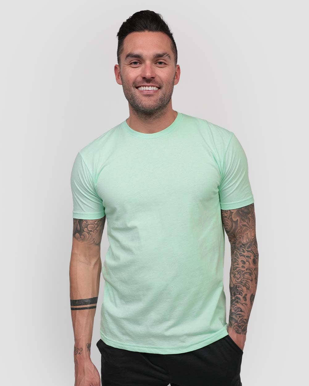 INTO THE AM - Wholesale T-Shirt - Men's - Men's Premium Fitted Plain Blank T-Shirt30