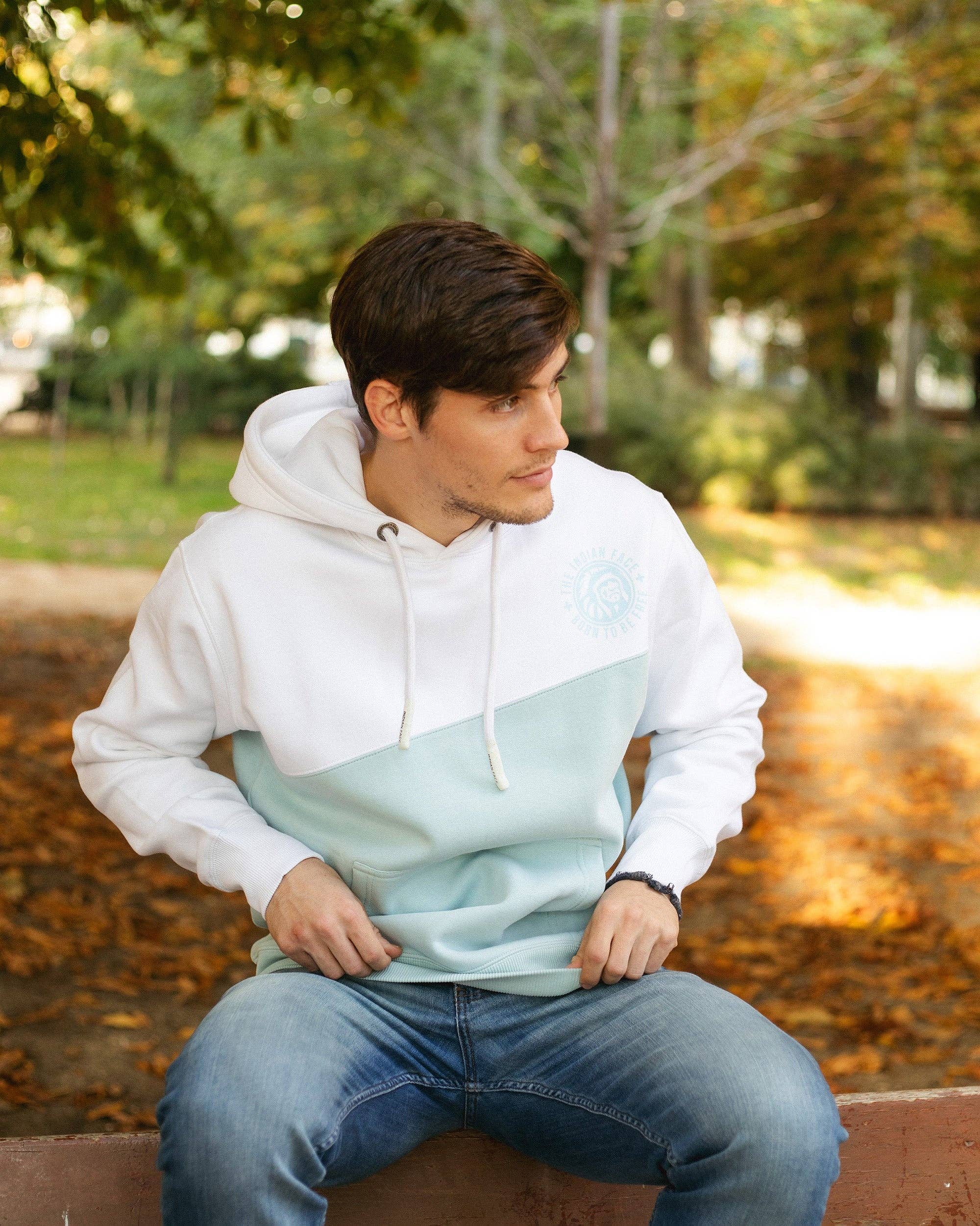 Indicom Brands - Wholesale Hoodie - Unisex - Summit White / Blue6