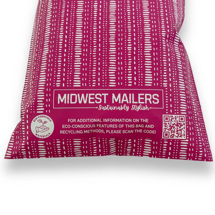 Midwest Mailers - Wholesale Envelopes - 7x10 Poly Mailers Biodegradable d2w Matte Raspberry
