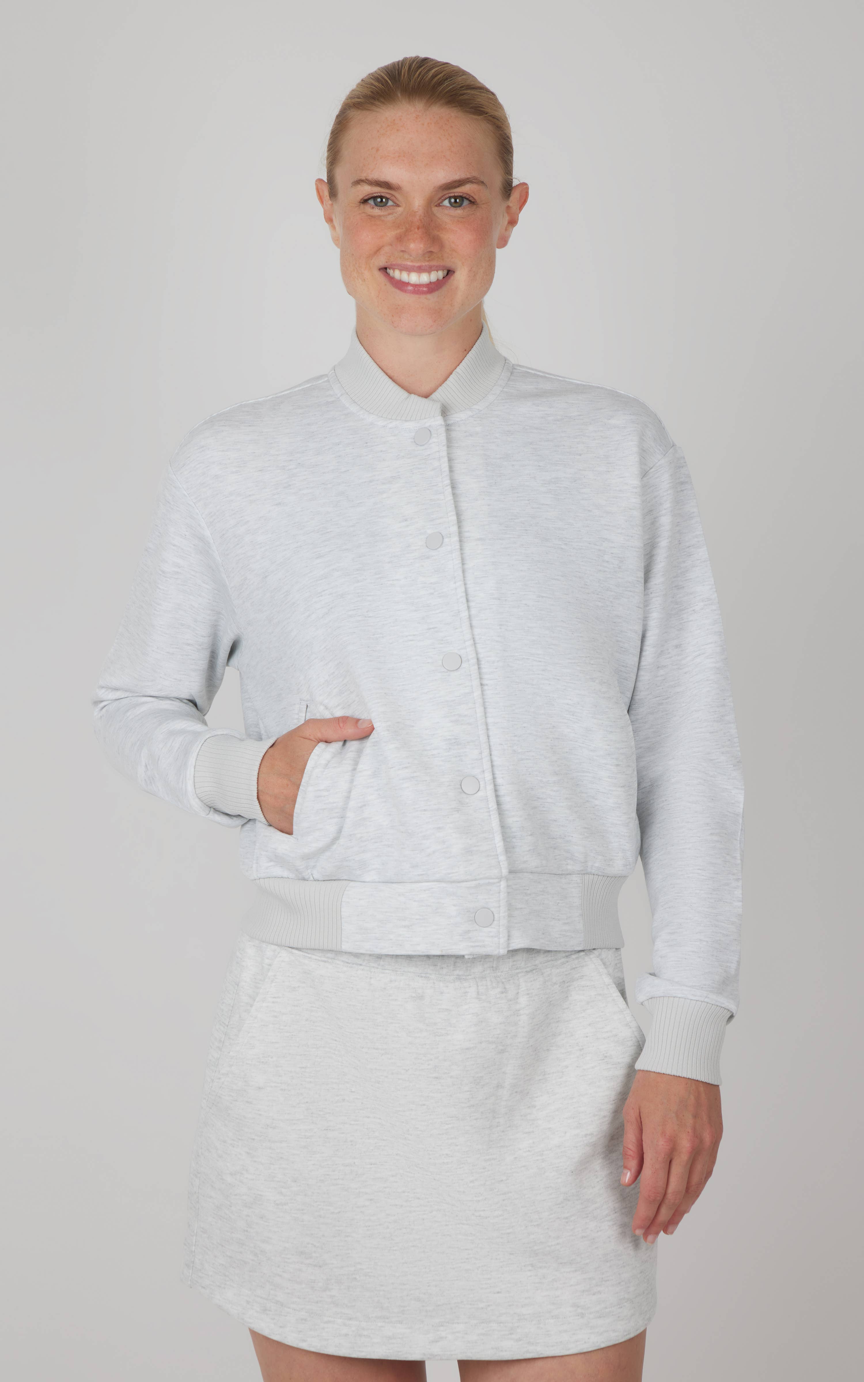 90 Degree by Reflex & Yogalicious - Wholesale Bomberjack - Dames - Dames Scuba Blouse Trendy Bomberjack0