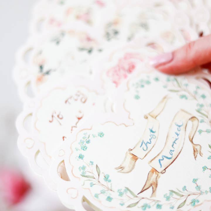 Sophie Amelia Creates – wholesale Wedding card – Just married - heart card1