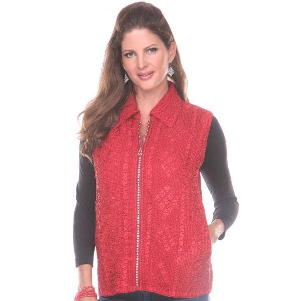The Magic Scarf Company - Wholesale Outerwear Vest - Women's - 1367 - Diamond Zipper Vests28