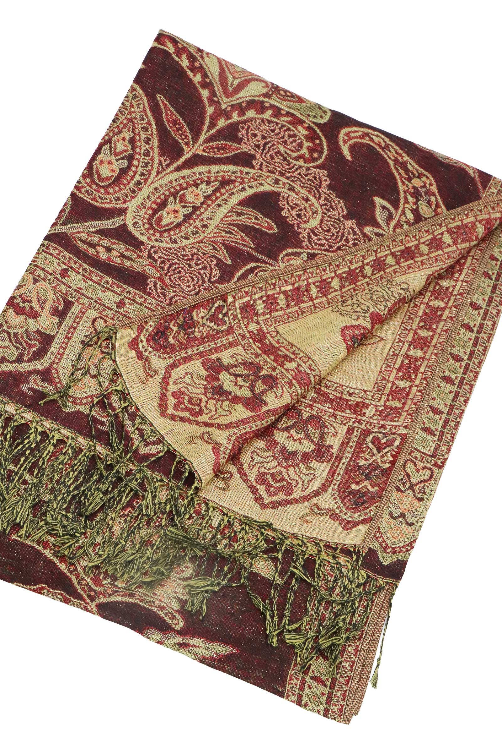 Assorted Paisley Vineyard Metallic Twist Pashmina Shawl for wholesale on Faire16