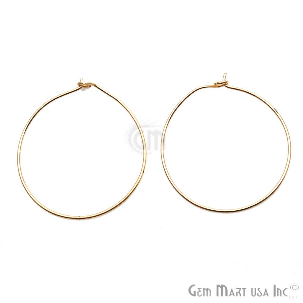 GemMartUSA - Wholesale Hoop Earrings - DIY Gold Plated Wire Finding Hoop Earring0