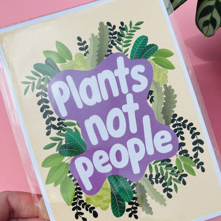 Funny Plant Wall Art- Introvert Gifts: Multiple sizes Available for wholesale by Pixiecraft