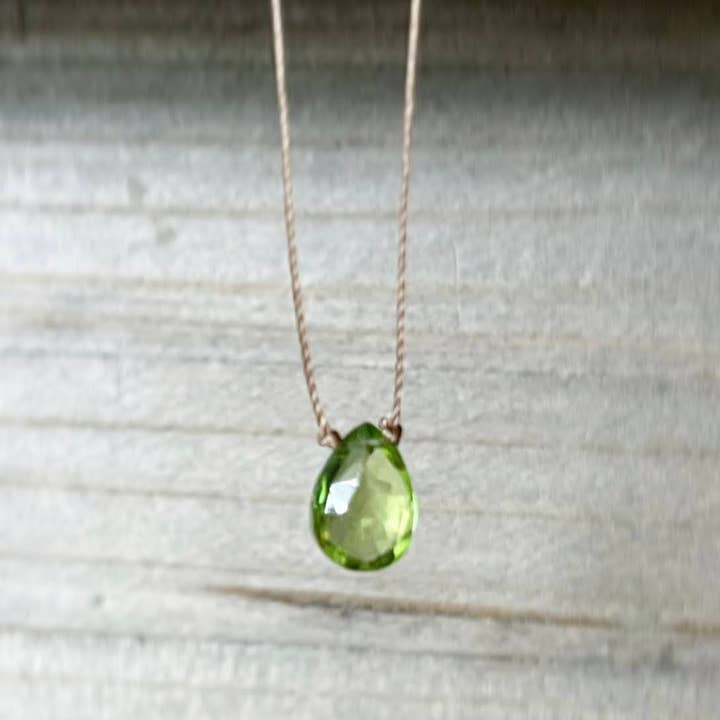 Merelani Designs - Wholesale Pendant/Charm Necklace - Peridot Small Teardrop Necklace5