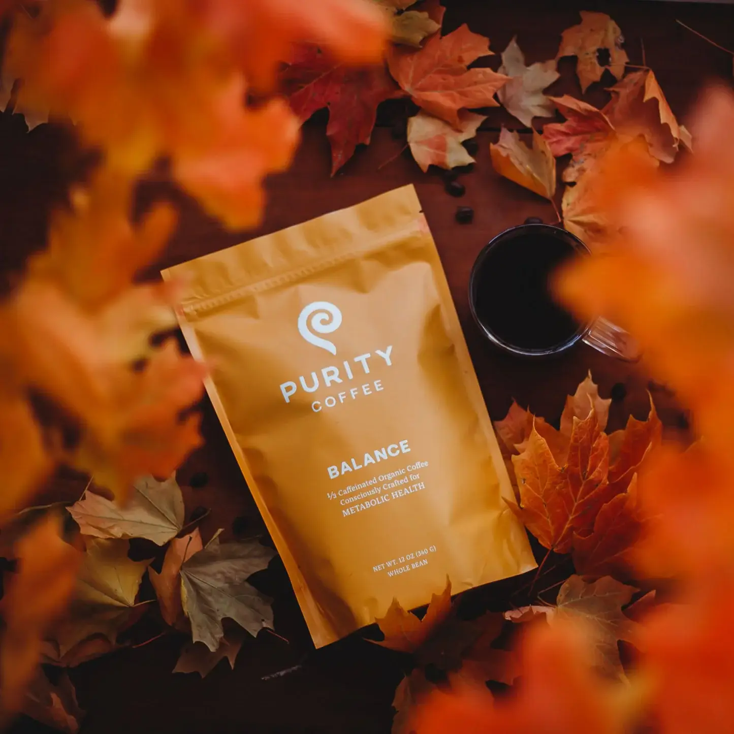 Purity Coffee - Wholesale Coffee Beans - BALANCE: ⅓ Caff Whole Bean Coffee - 12oz Bag3
