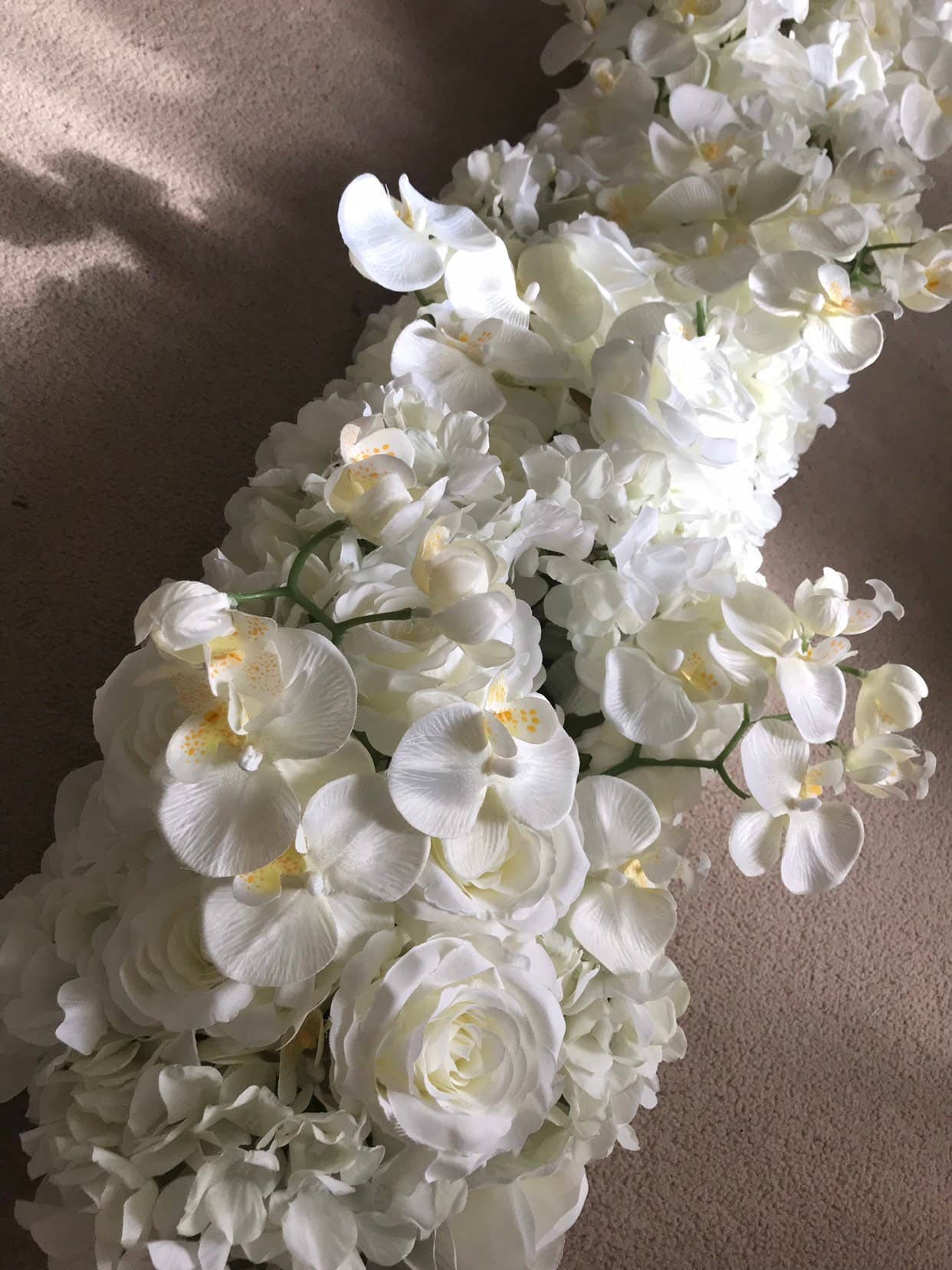 IVY CRUZ – wholesale Bunting/garland – Orchids Flower Garland, White Rose Flower Garland, Orchid1
