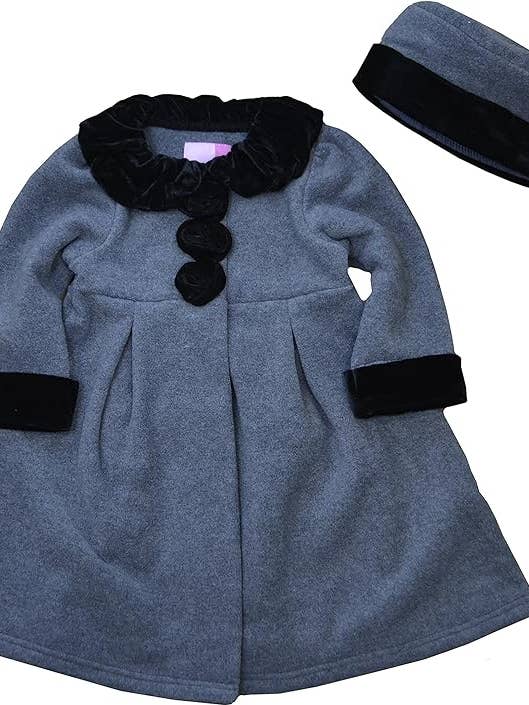 Good Lad Apparel - Wholesale Coat - Kids - Good Lad Toddler Girls Elegant Dressy Fleece Coat with Hat1