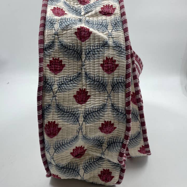 Funky Yak Ltd - Wholesale Tote Bag - Women's - 100% Cotton Kantha Quilted Boho Heart Bag 1