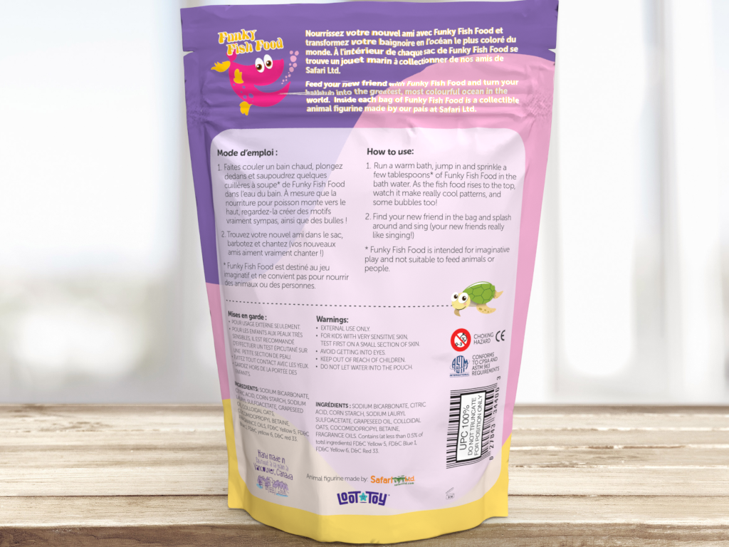 Loot Toy Company - Wholesale Bath Toy - Baby - Funky Fish Food - Swoon Maroon1