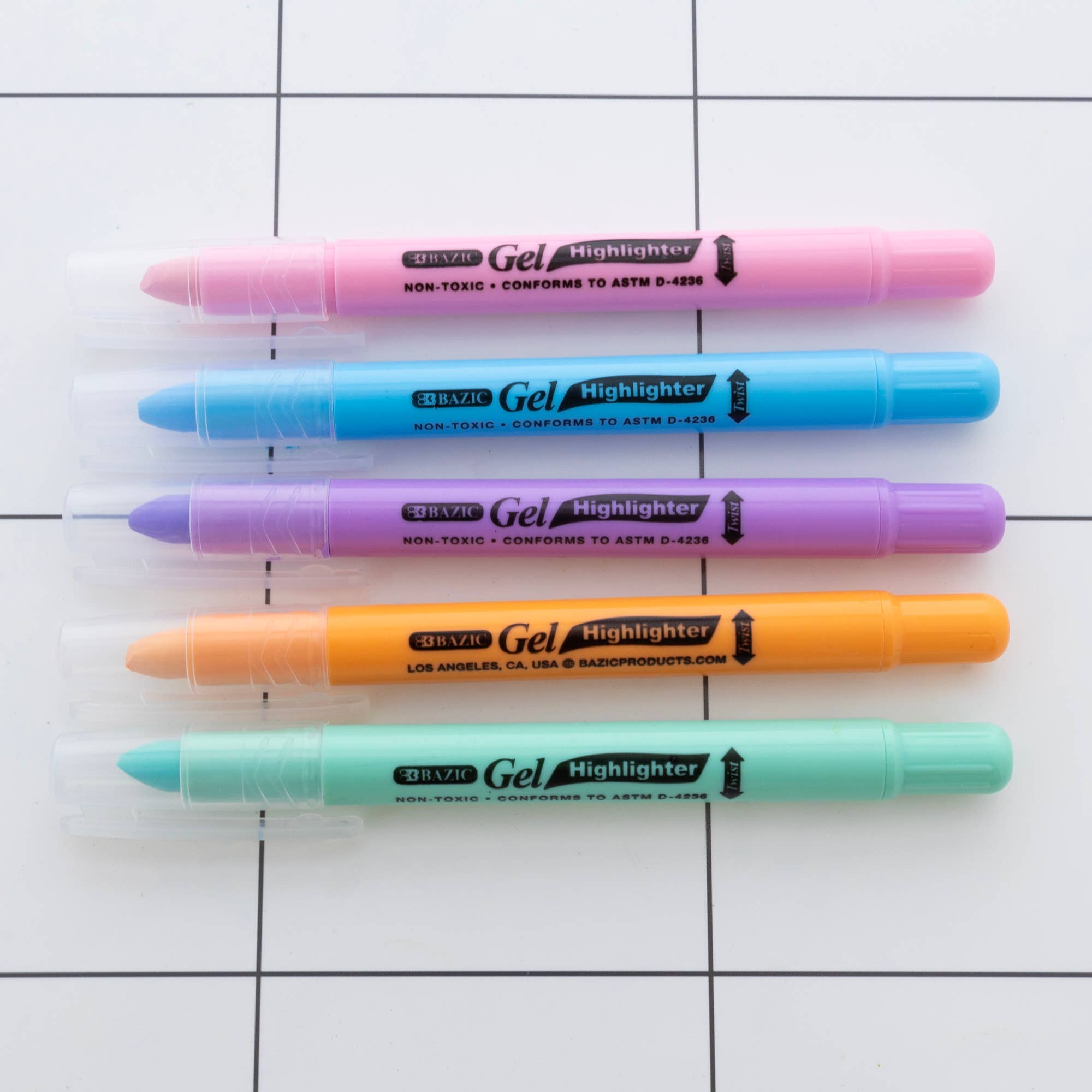 BAZIC Products - Wholesale Highlighter - Gel Bible Highlighter 5 Pastel Color1